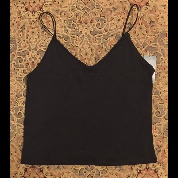 Tops - NWT Black Strappy Camisole L
